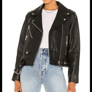 NWT Anine Bing Black Jacket Moto Jacket small